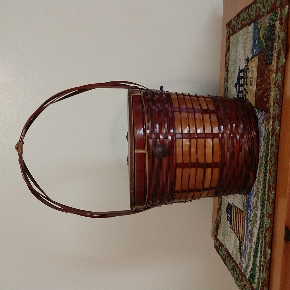 Vintage Le Jule Wicker Rattan Basket Purse Japan